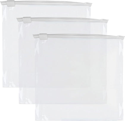 EcoQuality resealable clear plastic food storage bags 10.5x10.75x3 inches