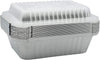 1.5lb Disposable Takeout Oblong Aluminum Foil Deep Baking Pans with Dome Lids