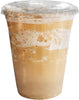 24oz Clear PLA Coffee Smoothies Cups with Flat Lids