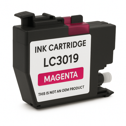 LC3019 Magenta Compatible Ink Cartridge for Brother Printer, vivid color, 1,500 pages