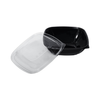Square Disposable Plastic Salad Bowl with Clear Dome Lids