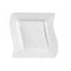6 3/4-inch square plate, modern dinnerware, chip-resistant small dish, elegant appetizer plate, durable side dish plate, stackable square plate, easy-to-clean glazed plate, restaurant-quality dish.