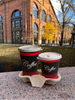 Design Disposable Paper Coffee Cups with White Flat Lids (8oz, 10oz, 12oz, 16oz, 20oz)