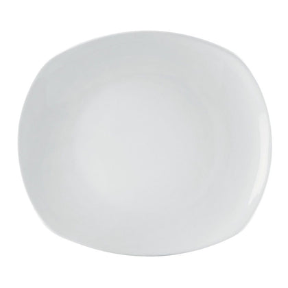 6” coupe curved rectangular plate, durable break-resistant small serving dish for appetizers, sushi, desserts, microwave-safe, dishwasher-safe, modern tableware for restaurants, catering, and home use.