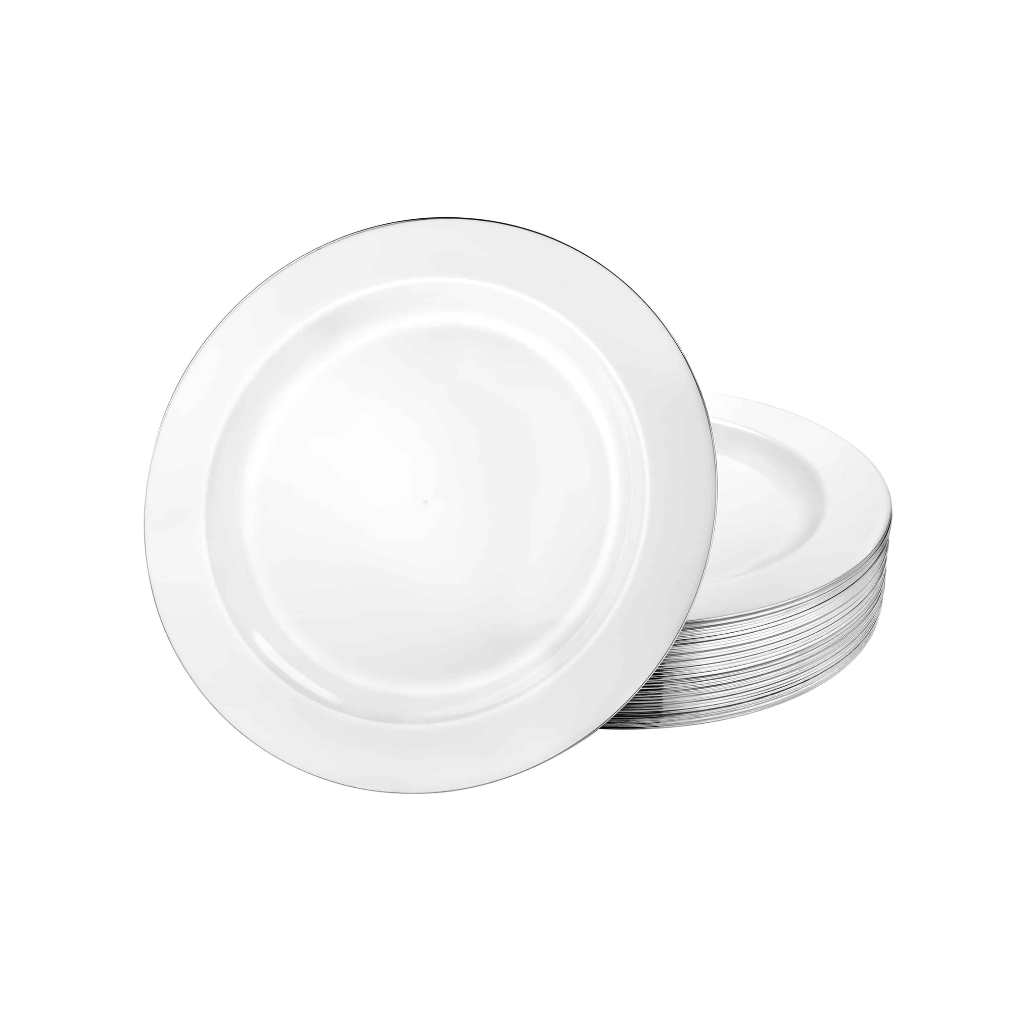 Magnificence Round Silver Edge Plate – Available in 10.25