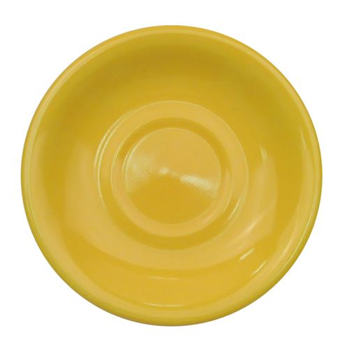 6-inch Yellow Saucer for cup tall yellow, chip-resistant, dishwasher-safe, durable drinkware accessory for cups, prevents spills, ideal for home, café, or restaurant use, modern and vibrant design.