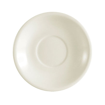 6 inch Saucer for 7 oz Tall Cup and 8.5 oz Stacking Cup. Chip-resistant, dishwasher-safe, and durable. Perfect for coffee and tea service in cafés, restaurants, and homes.