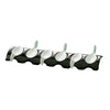 6 tasting spoons with a black rectangular tray, perfect for serving small appetizers, dips, and tasting portions at cocktail parties, gourmet events, and more.