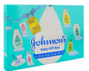Johnson’s Baby 6-Piece Gift Box with baby care essentials including lotion, shampoo, and bath items, perfect for newborns and baby showers.