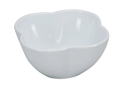 Elevate your dining presentation with this sophisticated 16oz quatrefoil-shaped salad bowl. Crafted from durable melamine, this white bowl combines elegant Roman-inspired design with practical functionality. Perfect for salads, sides, or small servings, its distinctive quatrefoil silhouette adds architectural interest to any table setting while maintaining professional-grade durability.