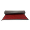 6x4' burgundy carpet floor mat with slip-resistant vinyl backing; traps dirt and moisture, ideal for commercial and residential entryways and moderate-traffic indoor environments.
