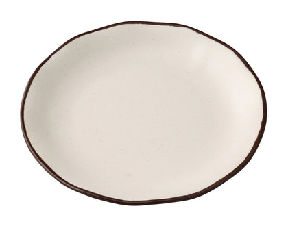 EcoQuality Round Plate made from durable melamine, offering a reliable solution for both commercial and residential use. The melamine material provides excellent break resistance, making it ideal for busy restaurants, hotels, and cafes where durability is essential. Finished in a sophisticated ivory color, this dinner plate compliments a variety of table settings and enhances the presentation of bread, butter, or small side dishes. 
High quality affordable restaurant and household dinnerware.