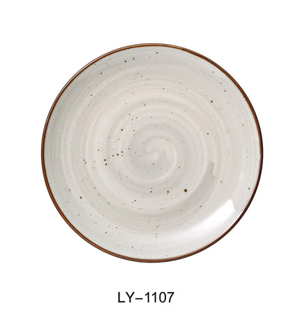 This elegant dinner plate is ideal for serving bread, desserts, appetizers, and salad in cafes, restaurants, and home use allowing you to elevate your dining experience. Its glazed porcelain material ensures resistance to chipping and easy cleaning, making it ideal for high-use daily workflows with dishwasher, microwave, and oven compatibility. High quality affordable restaurant dinnerware.