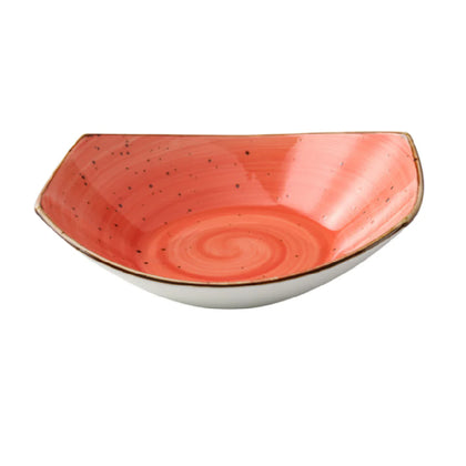 This free-form, glazed dinner plate offers a distinctive presentation. Its durability is enhanced by porcelain material, making it suitable for microwave, oven, and dishwasher use, ensuring efficient workflow and easy maintenance in busy kitchens or catering operations. Elevate your dining experience with the EcoQuality restaurant dinnerware.