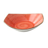 This free-form, glazed dinner plate offers a distinctive presentation. Its durability is enhanced by porcelain material, making it suitable for microwave, oven, and dishwasher use, ensuring efficient workflow and easy maintenance in busy kitchens or catering operations. Elevate your dining experience with the EcoQuality restaurant dinnerware.