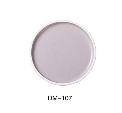 This elegant plate featuring an upright rim and a soothing matte glaze in light purple. Crafted from high-quality porcelain, it offers durability and a refined look while being eco-friendly and dishwasher safe for effortless cleaning. Perfect for restaurants, cafes, or home use, this plate combines style and practicality to enhance every meal presentation. 