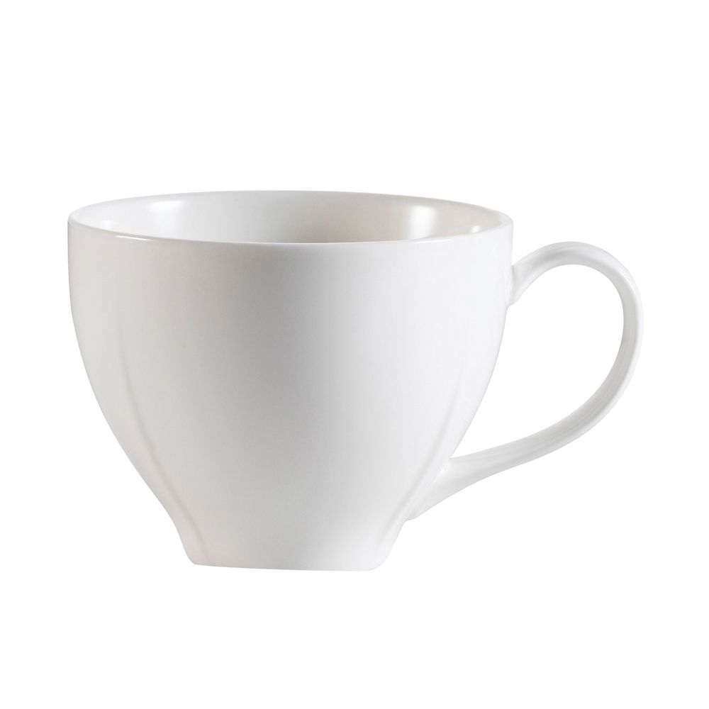 7.5oz 4 3/4-inch cup, BPA-free ceramic, lightweight, shatterproof, scratch-resistant, classic compact design, microwave-safe, dishwasher-safe, perfect for home, restaurants, coffee, tea, and serving.
