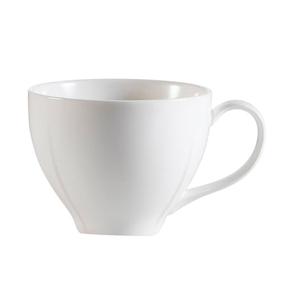 7.5oz 4 3/4-inch cup, BPA-free ceramic, lightweight, shatterproof, scratch-resistant, classic compact design, microwave-safe, dishwasher-safe, perfect for home, restaurants, coffee, tea, and serving.