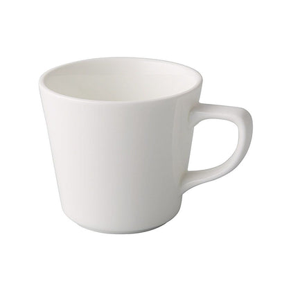 7.5oz tall ceramic cup with a sleek, durable design. 3.25-inch slim coffee mug ideal for serving tea, espresso, and specialty drinks in homes, cafés, and restaurants.