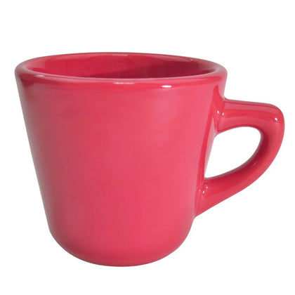 7.5oz Tall Red Cup, 3 1/4-inch, chip-resistant, dishwasher-safe, stylish and durable drinkware for hot and cold beverages, perfect for coffee, tea, juices, and smoothies at home, cafés, or restaurants.