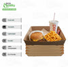 10 x 6.75 x 2.5 Inches Recycled Kraft Paper 4 Corner Pop Up Stadium Tray