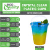 12oz Crystal Clear Iced Coffee Smoothies Plastic Cups with Dome Lids
