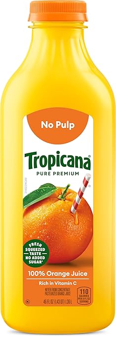 46 oz bottle orange juice no pulp smooth citrus beverage bulk pack