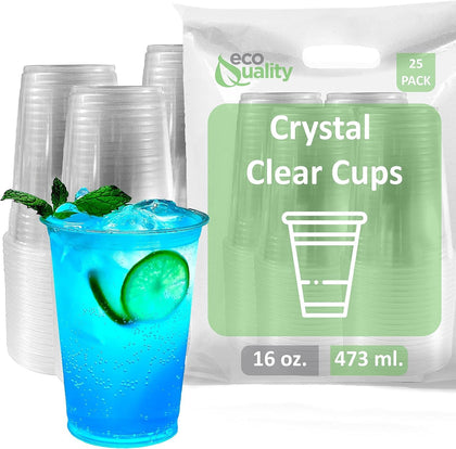 16oz Clear PLA Iced Coffee Smoothies Compostable Cups