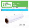 12in x 2000ft Plastic Film Roll Food Service Wrap with Cutter Box