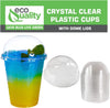 12oz Crystal Clear Iced Coffee Smoothies Plastic Cups with Dome Lids