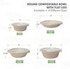 Compostable Round Sugarcane Container Bowl with Lid