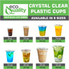 12oz Crystal Clear Iced Coffee Smoothies Plastic Cups with Flat Lids