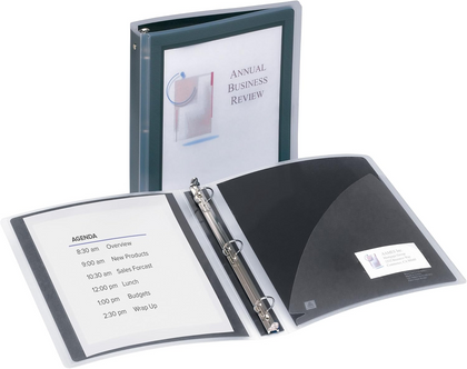 Flexible 3 ring presentation binder for school and office documents