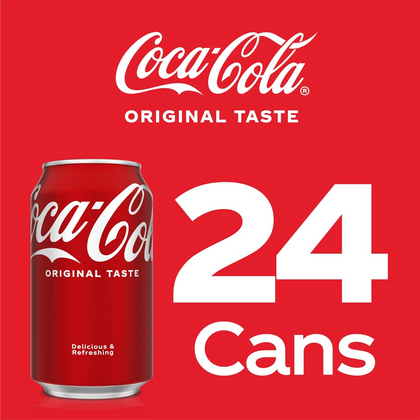 Pack of 24 Coca-Cola 12oz cans classic soda beverage