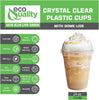 24oz Clear PLA Coffee Smoothies Cups with Dome Lids