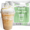 24oz Clear PLA Coffee Smoothies Cups with Dome Lids