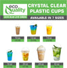12oz Crystal Clear Iced Coffee Smoothies Plastic Cups with Dome Lids