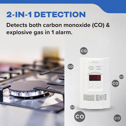 Kidde Carbon Monoxide and Explosive Gas Alarm with Digital Plug-In