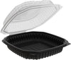 EcoQuality white hinged foam clamshell food container 11.5x10x3 inches