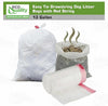 13 Gallon White Dog Litter Bags with Red Easy Tie Drawstring