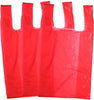 EcoQuality red plastic shopping bags medium 10x5x18 inch bulk pack