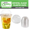 20oz Clear PLA Coffee Smoothies Cups with Dome Lids