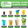 12oz Crystal Clear Iced Coffee Smoothies Plastic Cups