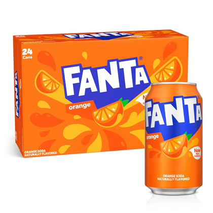 Fanta Orange 12oz Soda Cans Pack of 24