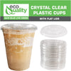 24oz Clear PLA Coffee Smoothies Cups with Flat Lids