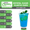 16oz Clear PLA Coffee Smoothies Cups with Dome Lids