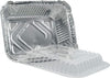 1.5lb Disposable Takeout Oblong Aluminum Foil Deep Baking Pans with Dome Lids