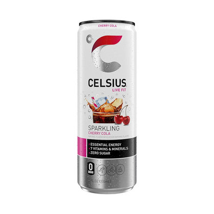 Celsius Original Sparkling Cherry Cola Energy Drink 12oz Cans Pack of 12