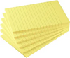 4x6 inch lined super sticky notes, 6 colorful pads stacked neatly for office and school use.