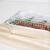 1.5lb Disposable Takeout Oblong Aluminum Foil Deep Baking Pans with Dome Lids